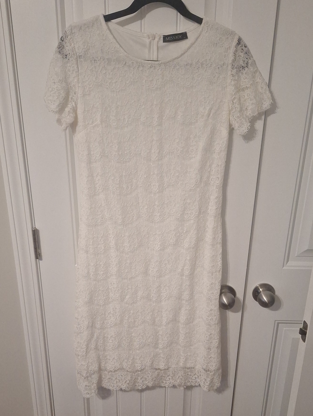 Missoni White Lace Short-Sleeve Sheath Dress
